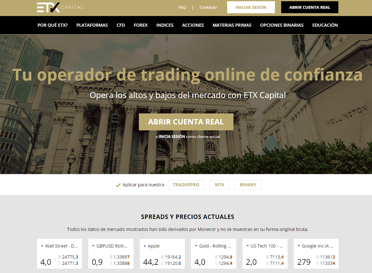 Etx capital conta demo